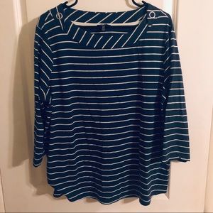 Jones New York striped blouse